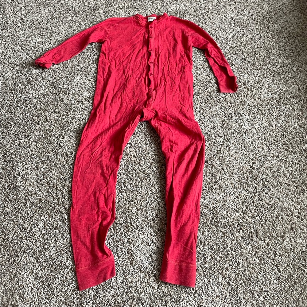 Youth XL (18) LL Bean red Union suit long underwear